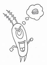 Coloring Spongebob Plankton Pages Printable Cartoon Drawing Popular Getdrawings Coloringhome Gangster sketch template