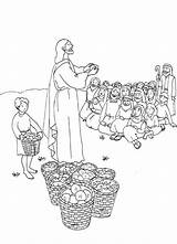 Inmultirea Colorat Miracles Pestilor Planse Iisus Toddler Minuni Hristos Vbs sketch template