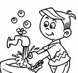 Washing Coloring Pages Getdrawings Machine Hand sketch template