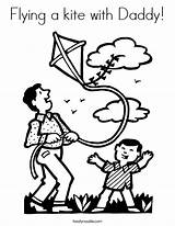 Kite Coloring Flying Daddy Built California Usa sketch template
