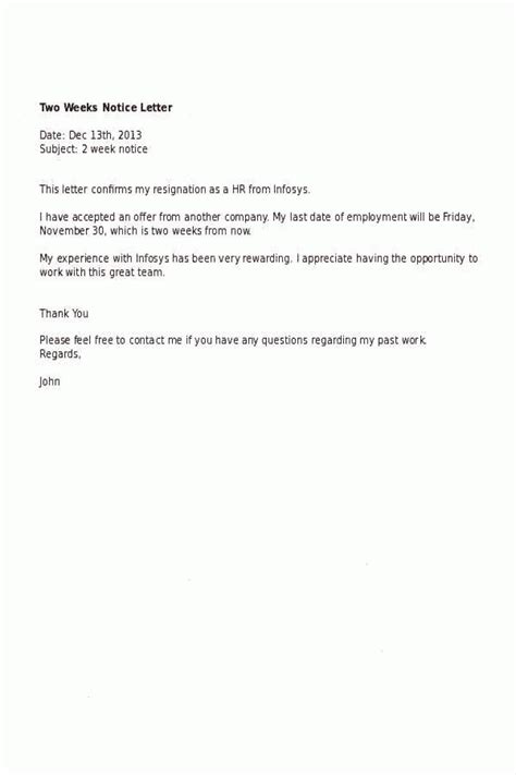 class  resignation letter  week notice sample resume