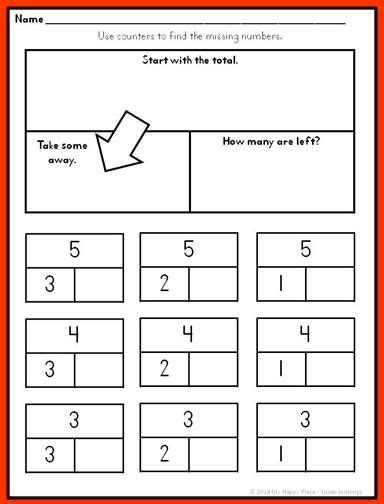 addition  subtraction kindergarten math kindergarten math