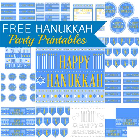 hanukkah party printables catch  party