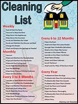 Images of Schedule For Cleaning House Template