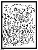 Peace Understanding Coloring God sketch template