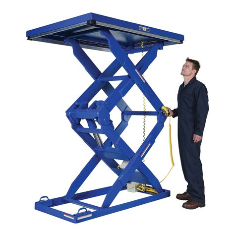 60 Vertical Travel Vestil Double Scissor Lift Table Crane Depot