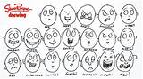 Emotions Different Expressions Draw Face Drawing Faces Emotion Drawings Cartoon Kids Facial Feelings Easy Expression Simple Emotional Character Shoorayner Human sketch template
