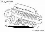 Lowrider Impala Opala Hydraulics Chicano Abrir Divergente sketch template