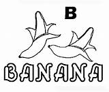 Coloring Pages Fruits Letter Alphabet Bananas sketch template