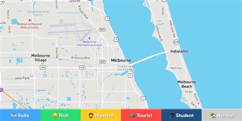 melbourne neighborhood map