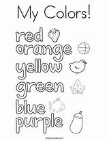 Colors Coloring Color Kids Pages Worksheets Learning Word Activities English Preschool Twistynoodle Book Twisty Kindergarten Kid Print Choose Board Sheets sketch template