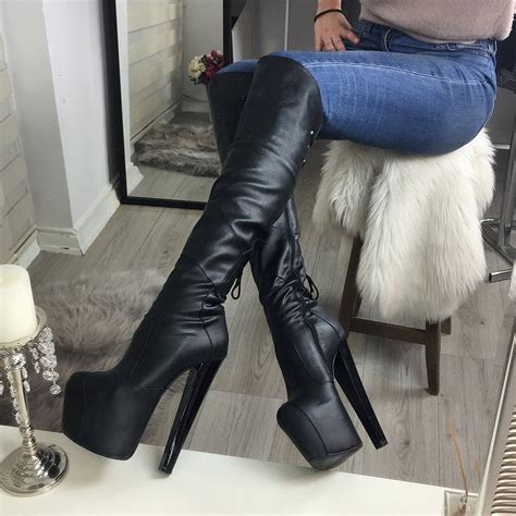 Black Stylish Over The Knee Boots Over The Knee Boots Knee Boots