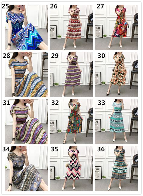 Spring 2018 New Printed Dress Bohemian Long Skirts Plus Size Women S