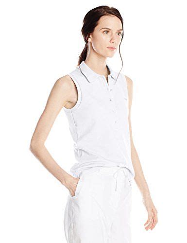 New In Our Shop Lacoste Women S Sleeveless Stretch Pique Slim Fit Polo