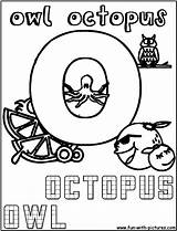 Owl Coloring Octopus Fun Printable Pages sketch template