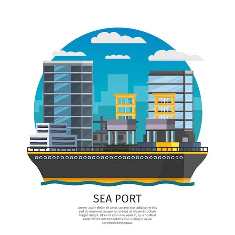 sea port design  vector