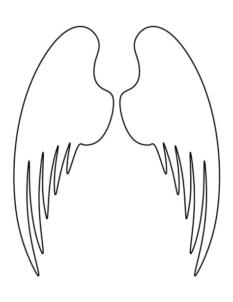 printable angel wings template