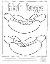 Coloring Hot Dog Pages Food Dogs Wonderweirded Kids Activities Cartoon Printable Worksheets Realistic Echo Colorng Popular Animal Comments Teacher sketch template