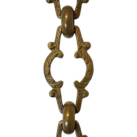rch hardware decorative antique solid brass chain  hanging lighting motif unwelded links