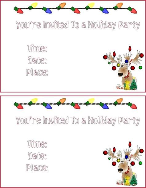 breathtaking  christmas party invitations   printable
