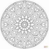 Coloring Pages Mandala Celtic Printable Kaleidoscope Flower Color Print sketch template