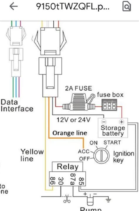 battery    acc  accessory wire   gps    connected
