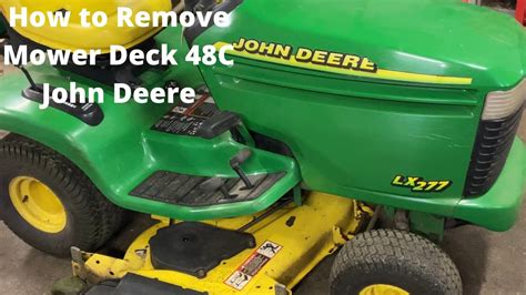 remove  mower deck   john deere lx youtube