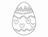 Egg Coloring Hearts Easter Coloringcrew sketch template