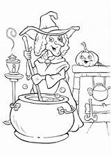 Halloween Coloring Pages Witch Potion Cooking Making Color Printable Procoloring Funschool Kids Sheets Glinda Good Print Getcolorings Painting Netart Templates sketch template