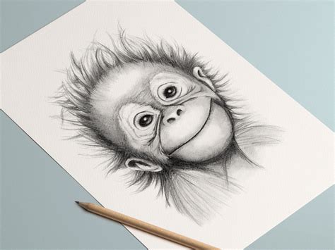 monkey drawing  raluca matei  dribbble