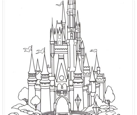 coloring pages  disney castle  getdrawings