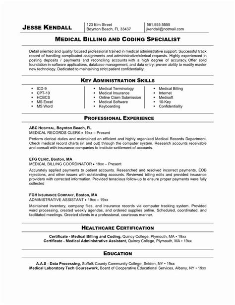 medical billing resume examples awesome medical billing  coding