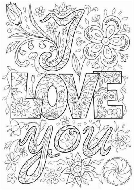 romantic love quote coloring pages printable   coloring sheets