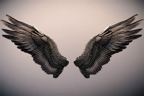 artstation  poly animated dark angel wings game assets