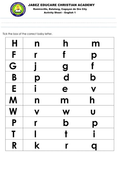 alphabet worksheets  grade  alphabetworksheetsfreecom