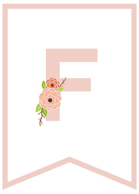 printable pink floral banner letters pretty sweet printables
