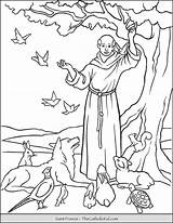 Francis Blessing Assisi Thecatholickid Franziskus Heilige Franciscus Ausmalen Kleurplaat Religion Mosaik Heiligenbilder Katholische sketch template