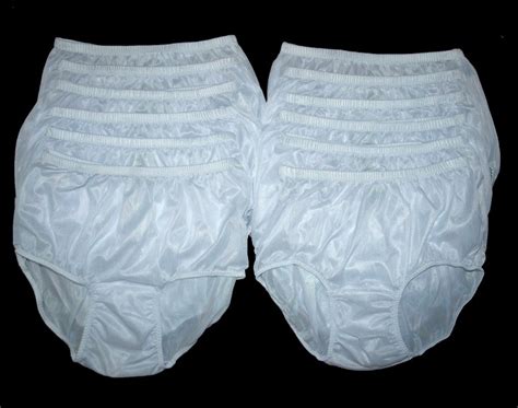 12 pair classic nylon white panties vintage style women s lingerie hip