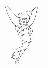 Tinkerbell Coloring Pages Disney Kids sketch template