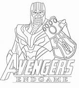 Thanos Endgame sketch template