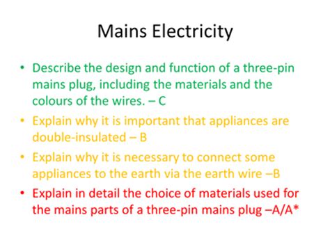 mains electricity  crf uk teaching resources tes