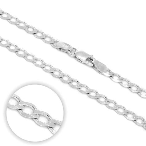 sterling silver thick mm curb   chain sayerslondoncom