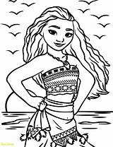 Moana Coloring Princess Pages Disney Getdrawings sketch template