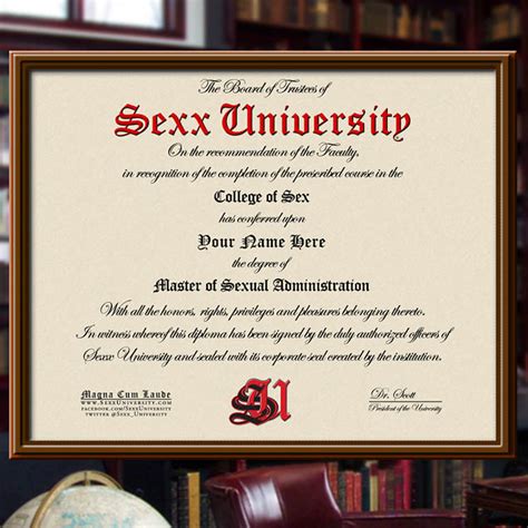 masters diplomas sexx university you ve got the prerequisites