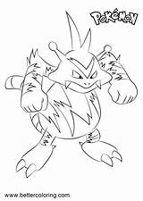 Coloring Pages Electabuzz Pokemon Printable Kids Color sketch template