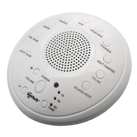 sontech white noise sound machine  natural soothing soundtracks home office travel baby