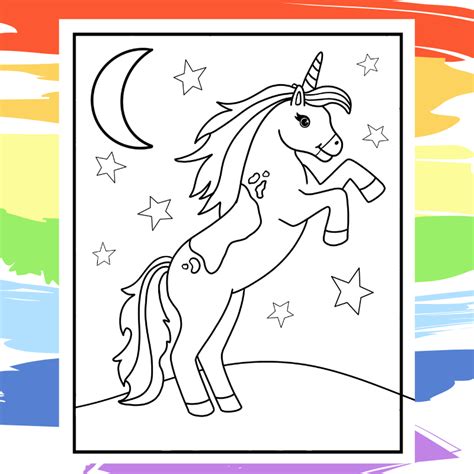rearing unicorn coloring page arty crafty kids