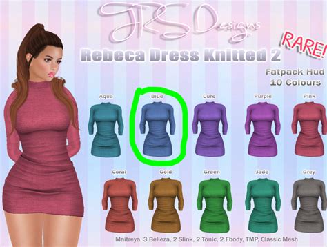 Second Life Marketplace Rebeca Dress Knitted 2 Common Blue