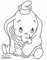 Dumbo Coloring Pages Disney Baby Cute Adorable Elephant Disneyclips Printable Print Drawing Books Babyelephant Book Visit ディズニー Animal Birijus Looking sketch template