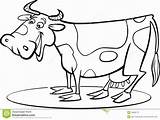 Cow Cartoon Coloring Funny Farm Illustration Vector Stock Dessin Pages Clipart Colorer Pour Outline Milker Depositphotos Preview Library Cows Royalty sketch template